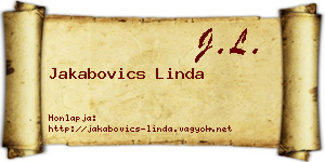 Jakabovics Linda névjegykártya